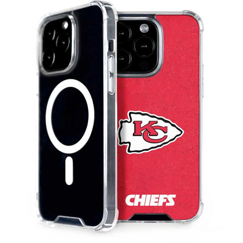 NFL Kansas City Chiefs Distressed iPhone 15 Pro MagSafe Case